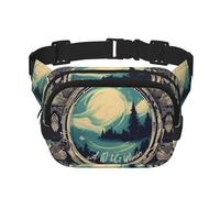 Not All Who Wander Are Lost 1 Print Men and Women Square Double Layer Waist Bag Workout Crossbody Travel Waist Bag, Black, One Size
