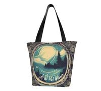 Not All Who Wander Are Lost 1 Print Tote Bag For Women, Reusable Large Ladies Shoulder Bag Large Capacity Shopping Totes Fasion Handbag For Office, Shopping, Travel