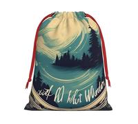 Not All Who Wander Are Lost 1 Print Ultra-Soft Velvet Gift Bag Christmas Wrapping Bags Gift Bag With Drawstring Party Favors Bags