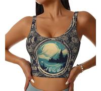 Not All Who Wander are Lost 1 Print Women's Sports Vest, Casual Summer Athletic Top, U-Back Design, Good for Fitness Black