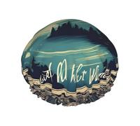 Not All Who Wander Are Lost 1 Reusable Shower Cap for Women, Double Waterproof Layer Shower Cap, Hair Care Essential