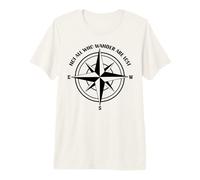 Not All Who Wander are Lost Awesome Compass Summer Adventure Premium T-Shirt