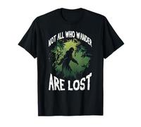Not All Who Wander Are Lost - Bigfoot Sasquatch Hiking T-Shirt
