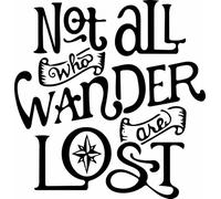 Not All Who Wander are Lost - Die Cut Vinyl Decal for Cars, Trucks, Motorcycles, Vans, Laptops, ToolBoxes (Orange, 5x5)