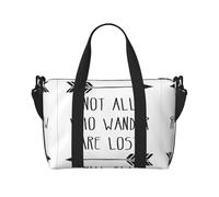 Not All Who Wander Are Lost Duffel Bags for Traveling - Lightweight Personal Item Travel Bags for Women, Gym Bags for Men, Black, One Size