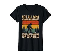 Not All Who Wander are Lost Golf Bigfoot Value Graphic T-Shirt, Women, Black, M