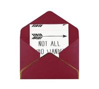 Not All Who Wander Are Lost Greetings All Occasion Cards For Thank You Birthday Congratulations Envelopes Blank Cards