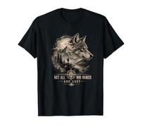 Not All Who Wander are Lost Mountain Hiking Adventure Art T-Shirt
