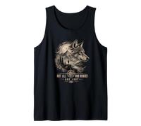Not All Who Wander are Lost Mountain Hiking Adventure Art Tank Top