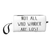 Not All Who Wander are Lost Print Compact Storage Pouch, Minimalist Carry Bag, Large Capacity Tote for Protective Carry