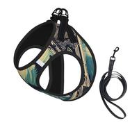 Not All Who Wander Are Lost Print Harness Leash Set For Cat And Small Dog, Adjustable, Reflective, And Escape-Proof Vest With Soft Breathable Mesh Lining