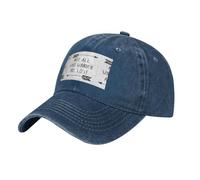 Not All Who Wander are Lost Printed Vintage Denim Hat, Low Profile Headgear for Men Women, Retro Style Baseball Caps