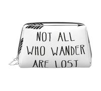 Not All Who Wander are Lost Travel Makeup Bag with Compartment,Portable Cosmetic Organizer Bags,Toiletry Bag
