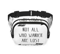 Not All Who Wander are Lost Unisex Fashion Waist Packs, Stylish Fanny Packs for Workouts, Running, Traveling, and Hiking
