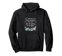 Not All Who Wander Sea Glass Beach Quote Pullover Hoodie