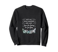 Not All Who Wander Sea Glass Beach Quote Sweatshirt