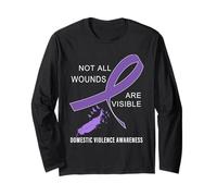 Not All Wounds are Visible Domestic Violence Awareness Long Sleeve T-Shirt