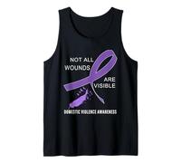 Not All Wounds are Visible Domestic Violence Awareness Tank Top