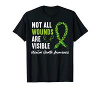 Not All Wounds Are Visible Mental Health Awareness Ribbon T-Shirt