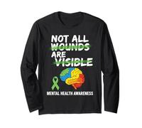 Not All Wounds are Visible Mental Health Mental Wellness Long Sleeve T-Shirt