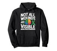 Not All Wounds Are Visible Mental Health Mental Wellness Pullover Hoodie