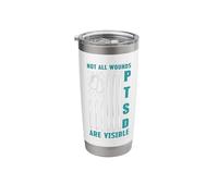 Not All Wounds are Visible PTSD Awareness for Veterans Stainless Steel Insulated Tumbler