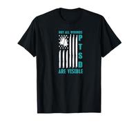 Not All Wounds are Visible PTSD Awareness with Dog Tags T-Shirt