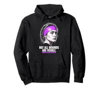 Not All Wounds Are Visible Women Domestic Violence Awareness Pullover Hoodie