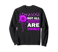 Not All Wounds Are Visible Women Domestic Violence Awareness Sweatshirt