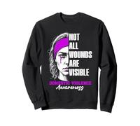 Not All Wounds Are Visible Women Domestic Violence Awareness Sweatshirt