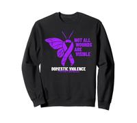 Not All Wounds Are Visible Women Domestic Violence Awareness Sweatshirt