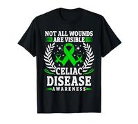 Not All Wounds Visible Celiac Disease Awareness Gluten Free T-Shirt
