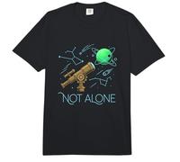 Not Alone Outer Space Galaxy Astronomy Cosmos Astronaut Comfort Colors Adult Heavyweight T-Shirt