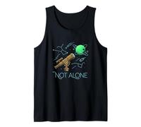Not Alone Outer Space Galaxy Astronomy Cosmos Astronaut Tank Top