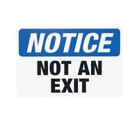 Not An Exit Warning Sign, Exit Security Metal Signs for Home Busines Outdoor Indoor Road Yard Garage Street Wall Caution Decor 12x8 Inch