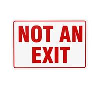 Not an Exit Warning Signs, Exit Security Metal Signs for Home Busines Outdoor Indoor Road Yard Garage Street Wall Caution Decor 12x8 Inch