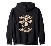 Not Angry Just Training Honey Badger Gym Zip Hoodie