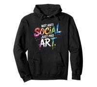 Not AntiSocial Just Pro Art Teacher Introverts & Creatives Pullover Hoodie