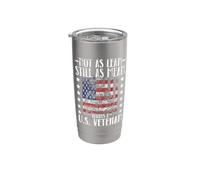 Not As Lean Still As Mean Always A U.S. Veteran Veterans Day Stainless Steel Insulated Tumbler