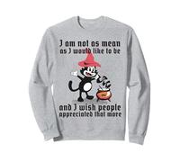 Not As Mean As I’d Like - Witch Cat Cauldron apparel Sweatshirt