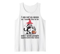 Not As Mean As I’d Like - Witch Cat Cauldron Apparel Tank Top