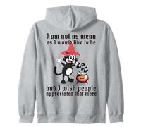 Not As Mean As I’d Like - Witch Cat Cauldron apparel Zip Hoodie