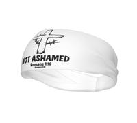 Not Ashamed Romans 1 16 Cross Christianty Women Men Head Bands Breathable Headband Quick-Dry Sweatband For Cycling Outdoor Activities Exercise Basketball
