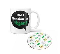 Not Available Did I Mention I'm Vegan Mug Coaster Set