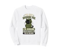 Not Avoiding You Avoiding Everyone Black Cat Introvert Sweatshirt