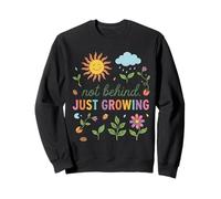 Not Behind Just Growing Vintage Mental Health Affirmation Sweatshirt