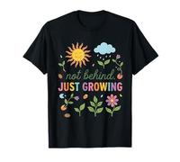 Not Behind Just Growing Vintage Mental Health Affirmation T-Shirt