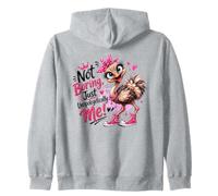 Not Boring Just Unapologetically Me Ostrich Zip Hoodie
