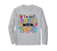 Not Bossy Just A Teacher Welcome Back to School Educator Long Sleeve T-Shirt
