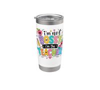 Not Bossy Just A Teacher Welcome Back to School Educator Stainless Steel Insulated Tumbler